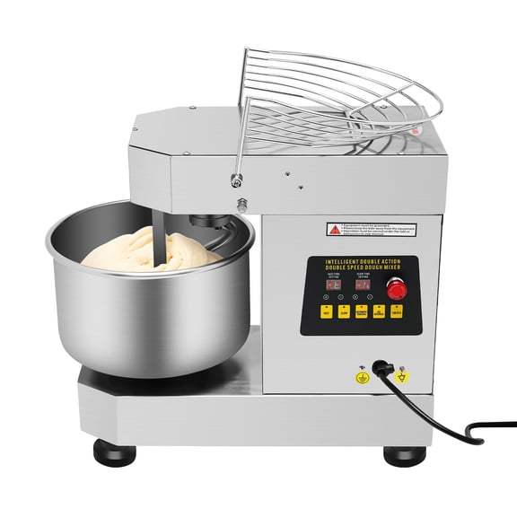 ChicHomey 10L Commercial Dough Mixer,750W Stainless Steel Stand Mixer with Spiral Hook & Chain Drive,Kneading Machine Suitable for Pizzerias/Bakeries