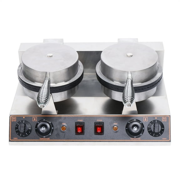 ChicHomey 1200W Waffle Iron, Teflon-Coated Cast Aluminum Plates, Adjustable Timer & Temperature for Perfect Waffles in Every Batch