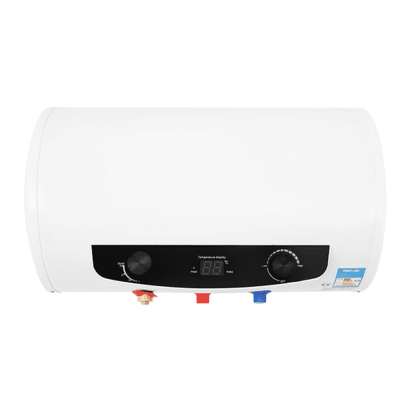 ChicHomey 1500W Electric Water Heater,9.25 Gal,Rapid Heat-Up,Digital Temperature Display,Wall-Mounted,with Faucet & Hand Shower,for Bathroom Salon Caravan, White, Gift Idea