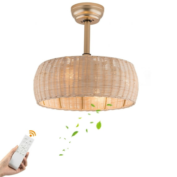 ChicHomey 18 5in Boho Ceiling Fan Light Chandelier Pendant Lamp Bedroom Living Room Decor