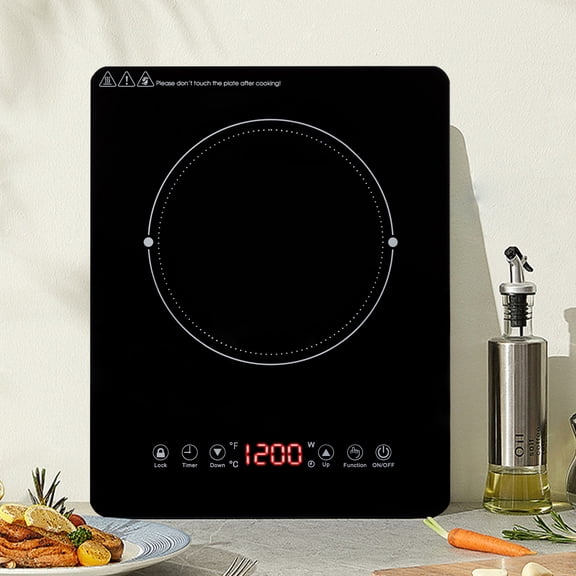 ChicHomey 1800W Portable Induction Cooktop,with 9 Temperature & Power Levels and 3-hour Timer,Touch Panel LED Display,for Kitchen Hotel Restaurant