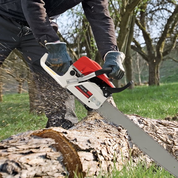 ChicHomey 22" Gasoline Chainsaw,52cc 2-Stroke Engine,2.0KW Power 7500rpm,Non-Slip Handle,Auto Lubrication System,for Farm/Garden/Ranch/Firewood