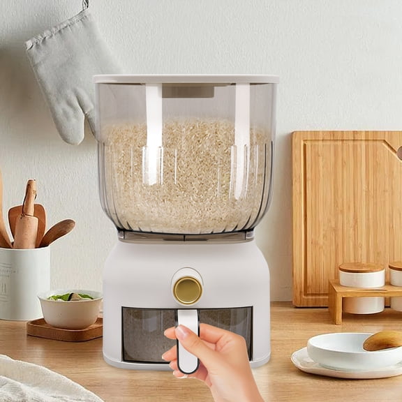 ChicHomey 22lbs Rice Dispenser Grain Storage Container Kitchen Organizer Rice Cup