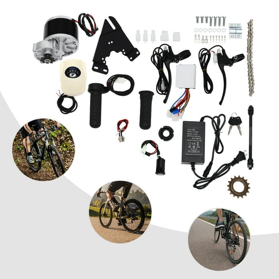 ChicHomey 24V 250W Electric Bike Conversion Kit,330rpm Complete E-Bike Motor Kit with Charger & Brake Handles,DIY E-Bike Upgrade Kit,for Most Bicycles