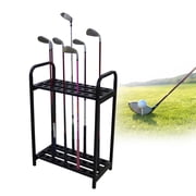 ChicHomey 27-Hole Golf Club Display Stand, Metal Easy Access Versatile Compatible for Home Office Golf Club Indoor Outdoor Display Ideal Gift  Black