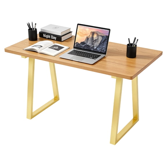 ChicHomey 28'' Gold Table Legs 2-Pack,Heavy Duty Trapezoid Metal Furniture Legs, 440 lbs Capacity,For DIY Coffee Table Desk Dining Table (Without Boards)