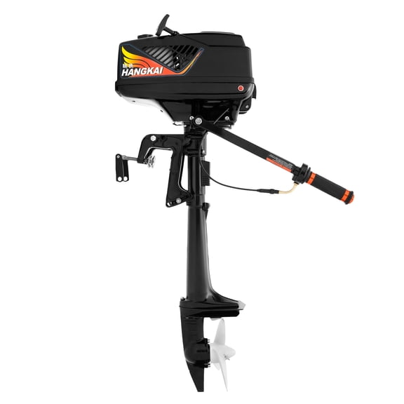 ChicHomey 3.6HP 2-Stroke Outboard Motor,55cc Fishing Boat Engine with CDI Water Cooling & Air Cooling System Tiller Control Short Shaft 5500Rpm