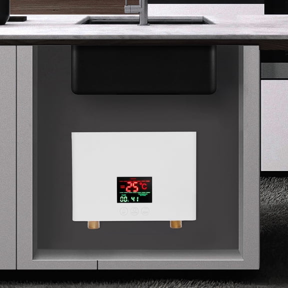 ChicHomey 3000W Electric Water Heater, Instant Heating,68-126F Thermostat,Tankless Wall-Mounted,Touch/Remote Control,For Bathroom Kitchen