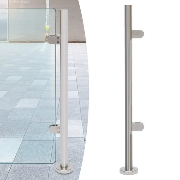 ChicHomey 304 Stainless Steel Railing Post,High Temperature Resistance 90cm,Safe for Glass/Wooden Rails,Easy Installation for Balcony/Terrace