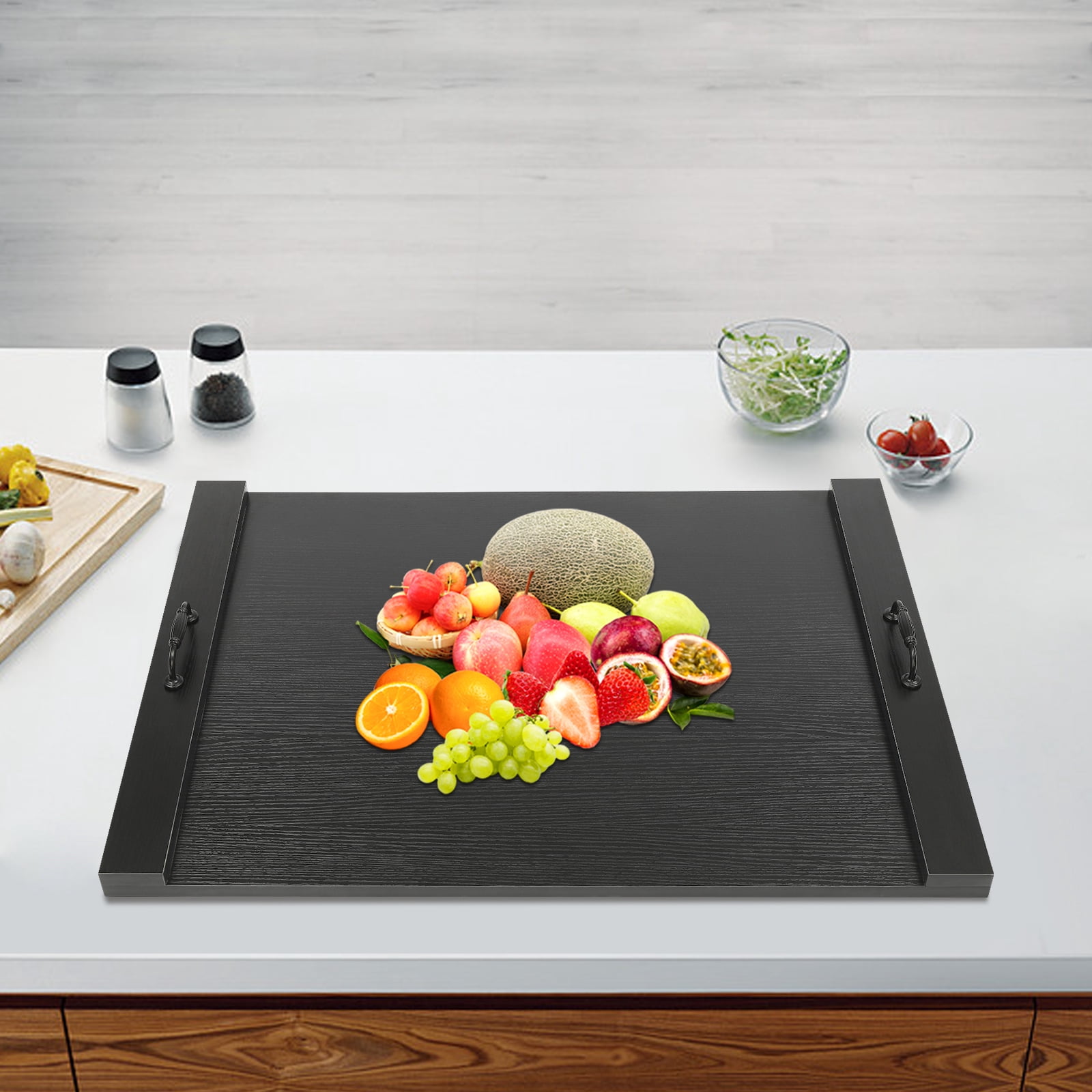 ChicHomey 30x22in Protective Stove Top Cover with Handles,Wooden Stove Top Cover, Durable Scratch-Resistant Kitchen Organizer