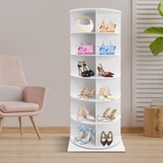 ChicHomey 360  Rotating Shoe Rack 6-Tier,24-Pair Shoe Storage Tower with 66 lbs Capacity,Space-Saving For Entryway Closet Living Room