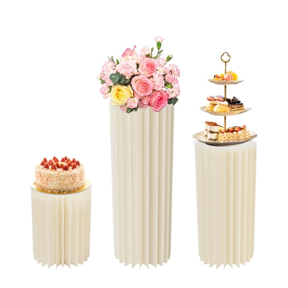 ChicHomey 3pcs Foldable Cardboard Centerpiece Display,Wedding Backdrop ...