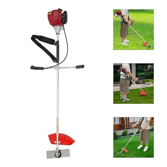 ChicHomey 4-Stroke 35.8CC Gas Grass Trimmer|1050W High Power Manganese Steel Blade Cordless Weed Wacker,Mini-Mower for Lawn Care and Yard Work