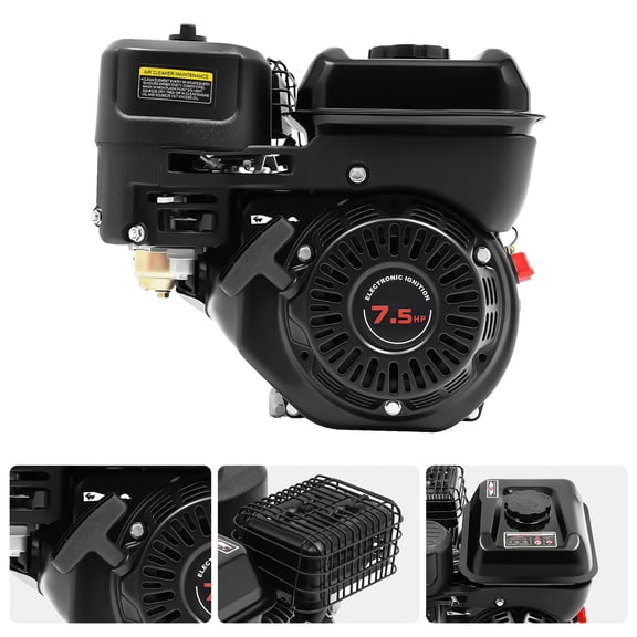 ChicHomey 4-Stroke Gasoline Engine,7.5HP, 3600RPM,212CC Engine Single-cylinder Gasoline Engine,Fuel Efficient, for Agricultural & Industrial Equipment