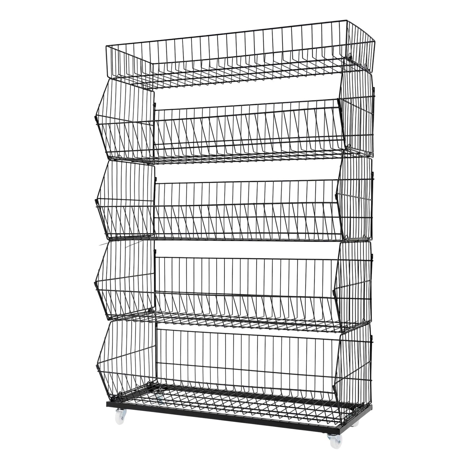 ChicHomey 5-Tier Retail Display Rack,Iron Wire, Ventilated Basket ...