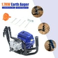 thumbnail image 1 of ChicHomey 52cc 2-Stroke Gasoline Powered Engine Post Hole Digger, 2 Drill Bits-Adjustable 4in/8in Drill Bits, Low Fuel Agricultural & Landscaping Essential, 1 of 11