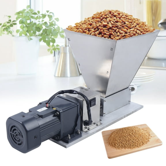 ChicHomey 60W Electric Grain Grinder, 4.23QT Hopper, Stainless Steel Body, Adjustable Rollers, 75 RPM Speed, Low Noise, High Grinding Efficiency, Perfect for Commercial Use