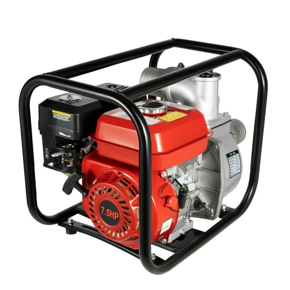 ChicHomey 7.5HP Gasoline Irrigation Water Pump,60m/h High Flow,Gas Irrigation Pump Garden Irrigation,Energy Saving for Farm & Industrial Use,Red