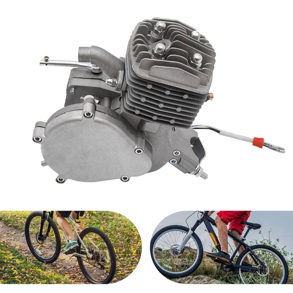 ChicHomey 80cc 2-Stroke Bicycle Engine,1.85kw 5500 RPM Gas Motor with CDI Ignition, for 26-28" V-Frame Bikes