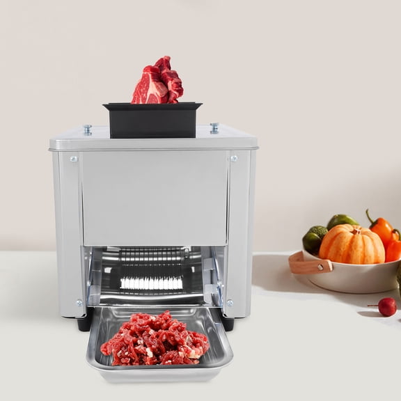 ChicHomey 850W Electric Meat Cutting Machine,7mm Cutter, Stainless Steel,Multi-Stage Slicer & Shredder,for Home & Commercial