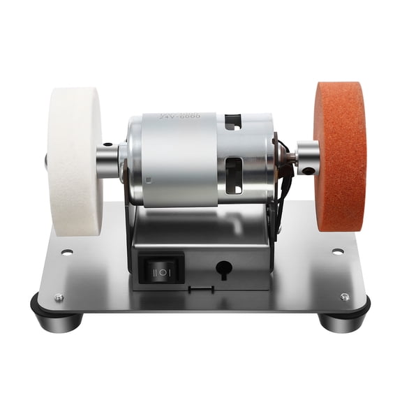 ChicHomey 96W Benchtop Sander,7-Speed Adjustable 6000 RPM,Stainless Steel Sander 6.3*3.9*3.9 in for Metal Wood DIY Handcraft
