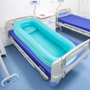 ChicHomey Bedside Shower Bathtub Kit,Quick Inflation Foldable Design,PVC Waterproof Safe Shower Tub with Electric Air Pump,Inflatable Bathtub for Bedridden Elderly Pregnant Women Disabled