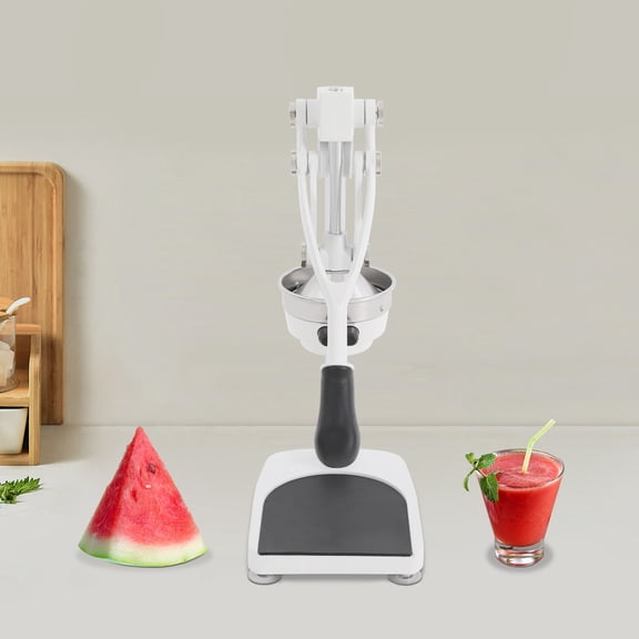 ChicHomey Commercial Manual Juicer, Dual Press Heads, with Noise-Dampening Pads, for Oranges Lemons Pomegranates, Includes Filter Bags & Measuring Cup