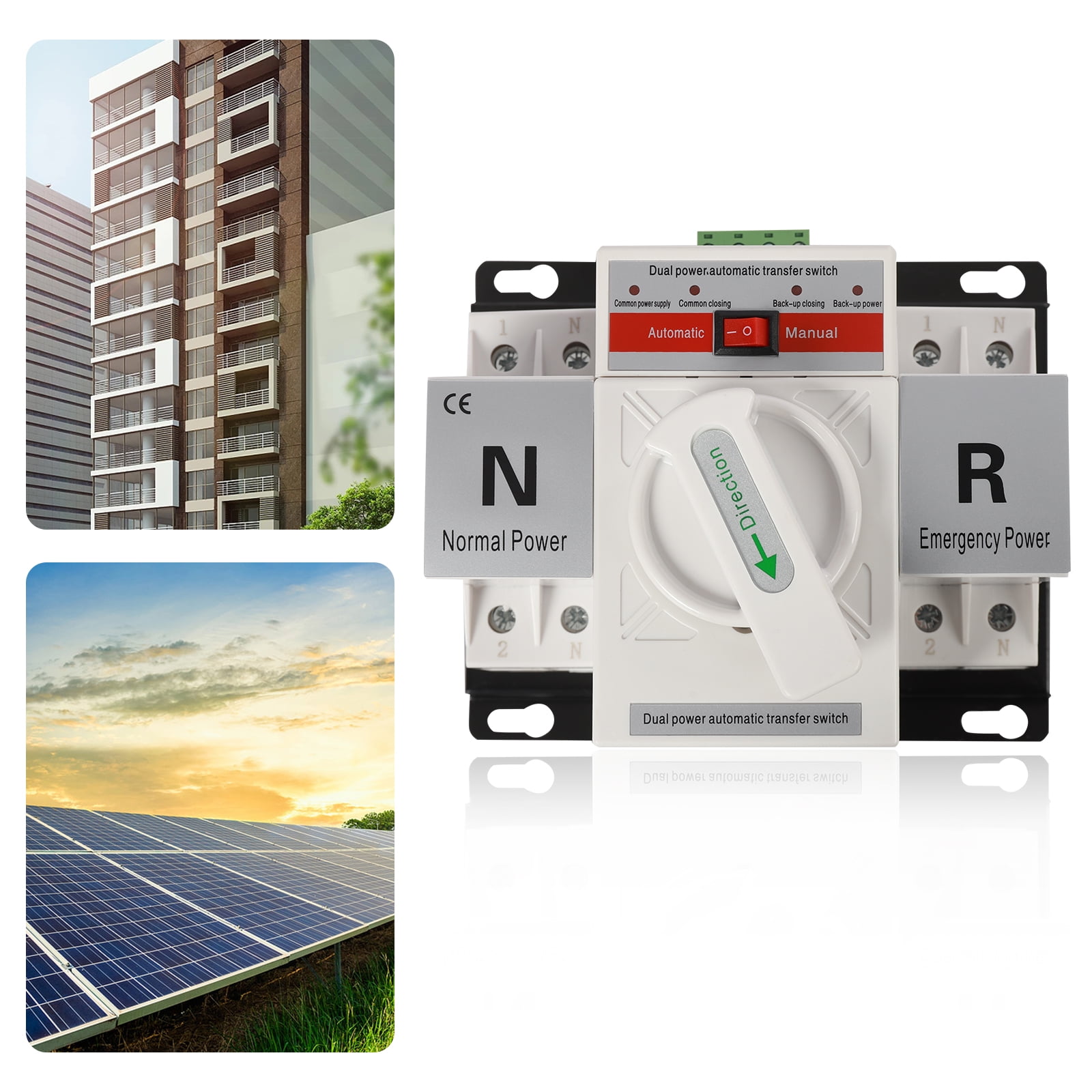 ChicHomey Dual-Power ATS 63A Automatic Transfer Switch, Reliable for ...