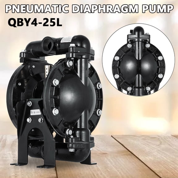 ChicHomey Durable 35 GPM Air-Operated Double Diaphragm Pump, 1 Inch Inlet and Outlet, High Efficiency, Max 120 PSI, Self-Priming, Aluminum Body