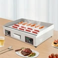 thumbnail image 1 of ChicHomey Electric Countertop Flat Top Griddle Stainless Steel Commercial Kitchen Grill US, 1 of 7