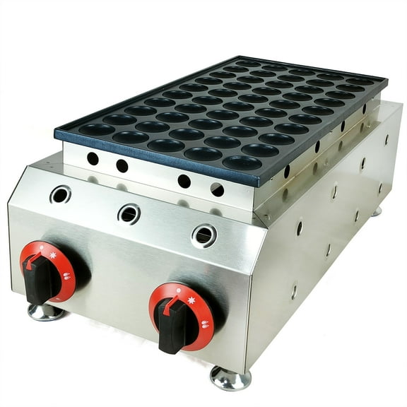 ChicHomey Electric Muffin Machine and Pancake Maker, Stainless Steel, Gas-Powered with Non-Stick Teflon Plates for and Home Use