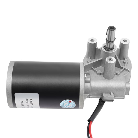 ChicHomey Electric Worm Gear Motor Right Angle Reversible 24V 45W 220 RPM Torque