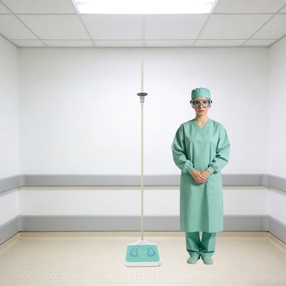 ChicHomey Height and Weight Scale,Aluminum Alloy/Tempered Glass, 6.6-396.8 lbs Weight Range, Auto On/Off, Home/Hospital Use