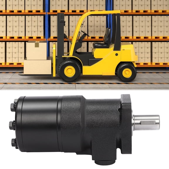 ChicHomey Hydraulic Motor with Max Torque 400N.m, 200RPM Speed, Cast Iron Material, 4 Flange Holes for Stable Mounting, Max Flow Rate 57L/Min, Ideal for Precision and High-Efficiency Use