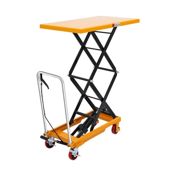 ChicHomey Hydraulic Scissor Lift Table,770lbs Capacity,Height Adjustable w/ 4 Wheels (Locking),for Warehouse Factory Use