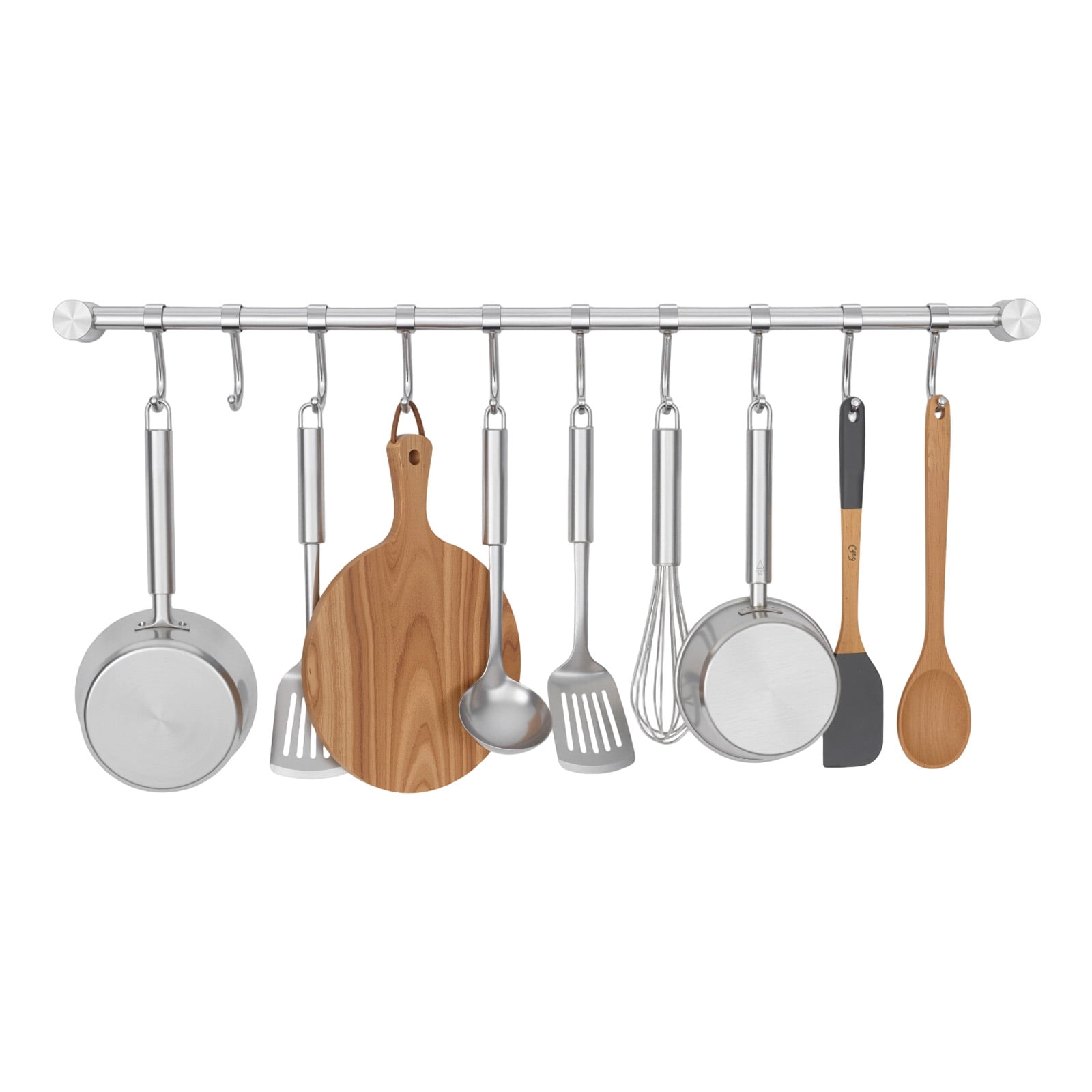 ChicHomey Kitchen Hanging Rack,304 Stainless Steel,Wall-Mounted, 66.14 ...