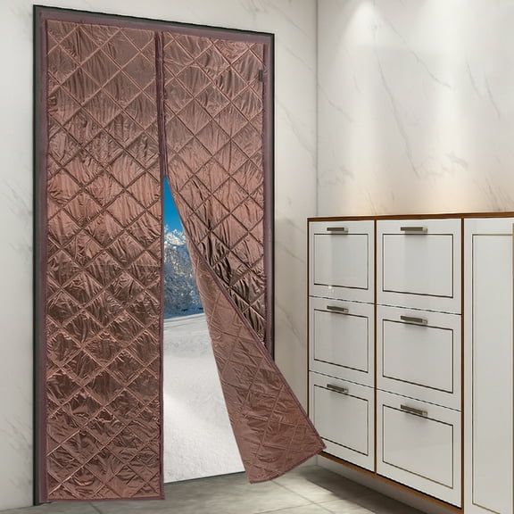 ChicHomey Magnetic Thermal Insulated Door Curtain,38*82inch,for Home, Office & Seasonal Protection
