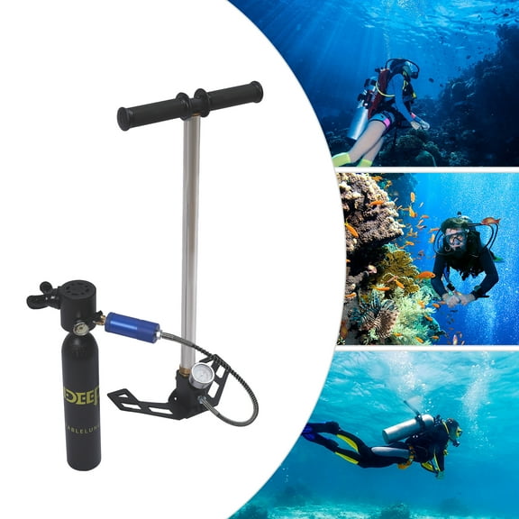 ChicHomey Mini Air Scuba Tank Diving Kit,0.5L Air Tank,,4500psi Submersible System Kit,Portable Design for Beginners & Amateur Diving