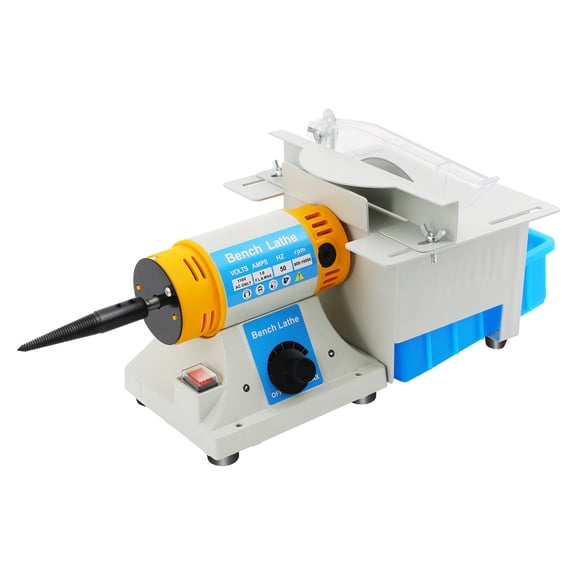 ChicHomey Multi-Function Table Saw & Grinder Kit,320W, 800-10000 RPM Variable Speed,with Dust Collection Box,for Wood, Jewelry, Metal Polishing & Cutting