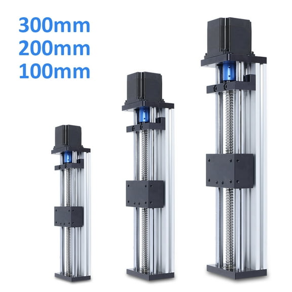 ChicHomey New Linear Guide Rail CNC Slide Stage Actuator Ball Screw Motion Table 23 Motor
