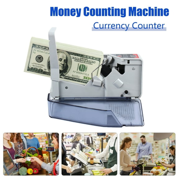 ChicHomey Portable Money Counter,600 Sheets/Min Fast Counter,Metal&Plastic Durable,Mini Banknote Counter for Multi-Currency