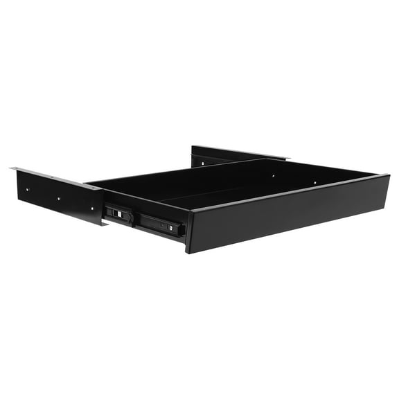 ChicHomey Space-Saving Under Desk Mounted Pull-Out Drawer Sturdy Iron Construction Easy Installation Practical Organizer for Mouse Chargers Sticky Notes
