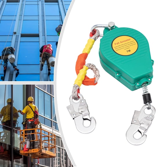 ChicHomey​​ Self Retracting Lifeline | Anti-Ratchet Dual Brake System,330lbs High Load Capacity,Durable Aluminum Alloy for High-Altitude, Climbing, Rescue​
