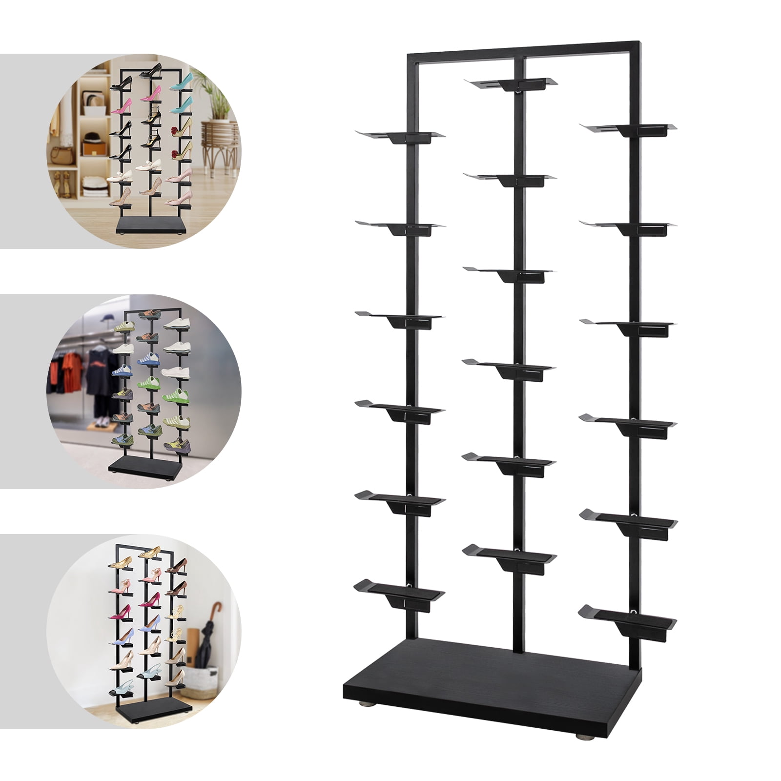 ChicHomey Shoe Display Shelf,3-Column Single-Sided Shoe Rack - 9 Pairs ...