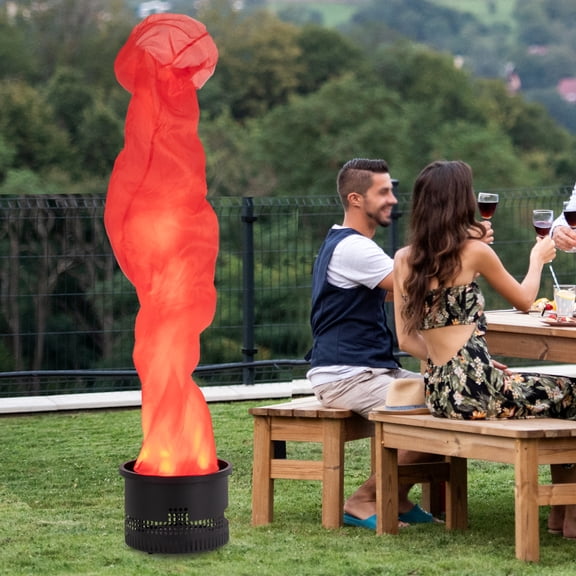 ChicHomey Simulated Campfire Light Fake Flame Lamp 4500RPM Electric Red Flame Light