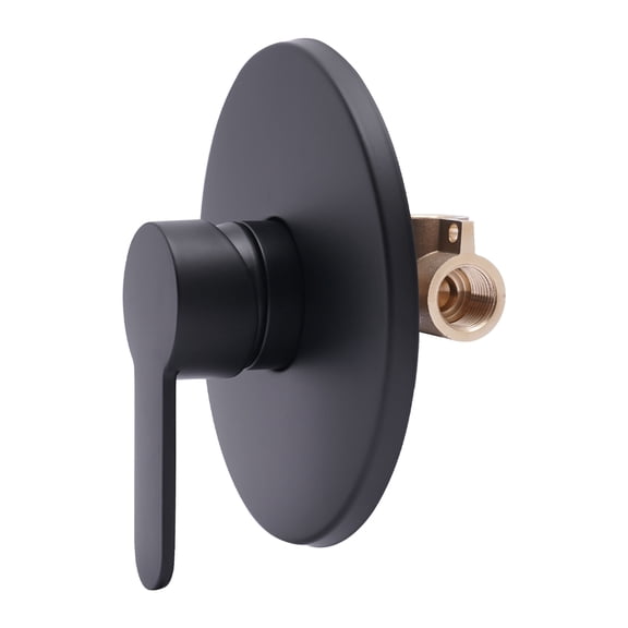 ChicHomey Single Function Shower Faucet Control Valve,Sensitive Handle,Bathroom/Kitchen Use Black