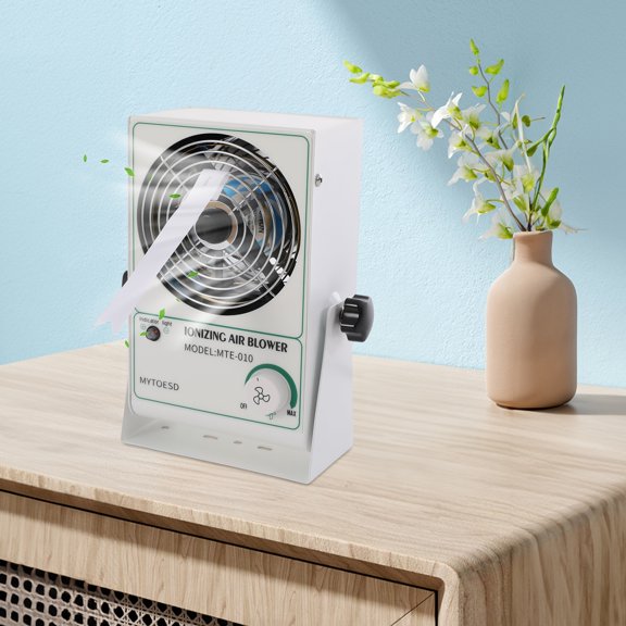 ChicHomey Static Eliminator Ionizing Fan 25W,Adjustable Angle & Speed Anti-Static Blower,2900 RPM, 45-110 CFM For Electronics Assembly Production Line