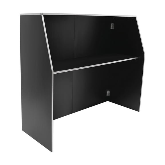 ChicHomey Sturdy Portable Serving Table Black Folding Bar Rectangle Outdoor Party Event