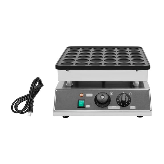 ChicHomey Sturdy Waffle Maker with Cast Aluminum Molds, Non-Stick Coating, Fast Cooking, 36 Pancakes, Easy Clean, Uniform Heating, Safe Use