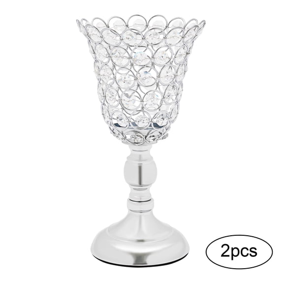Dwellnix US Crystal Vase Flower Vase Wedding Flower Vase Iron Home Dining Table Decor